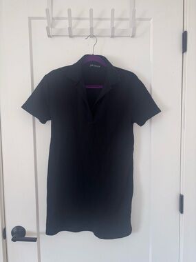 Black Polo Shirt Mini Dress by Zara